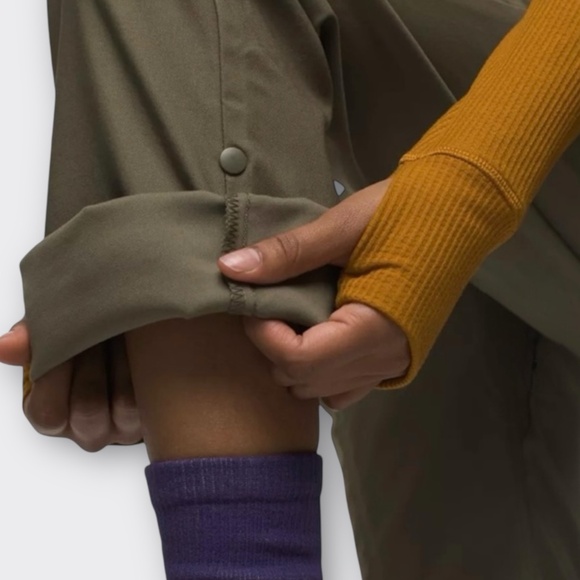 PrAna Halle Pant Bootcut Low UPF Gorpcore Outdoor Hiking Slate Green 10 Short - Picture 5 of 14